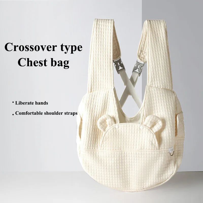 Elevate Your Pet's Adventure with the Pet Breathable Cross Design Chest Backpack Carrier